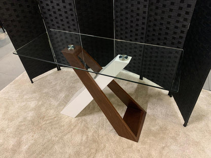 Used Console Table  Cross- legged Glass Slimline H 76cm x W 120cm x D 46cm