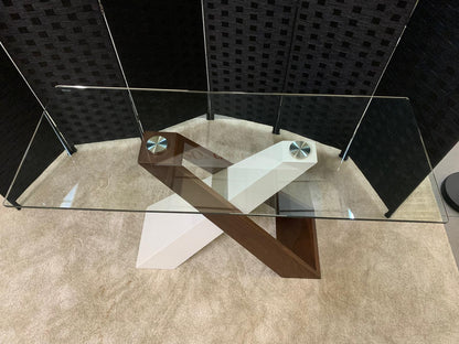 Used Console Table  Cross- legged Glass Slimline H 76cm x W 120cm x D 46cm