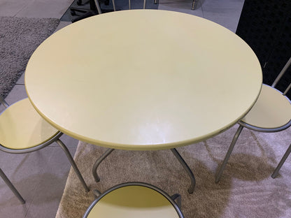 Pre-owned Yellow 80cm Canteen Breakout Table