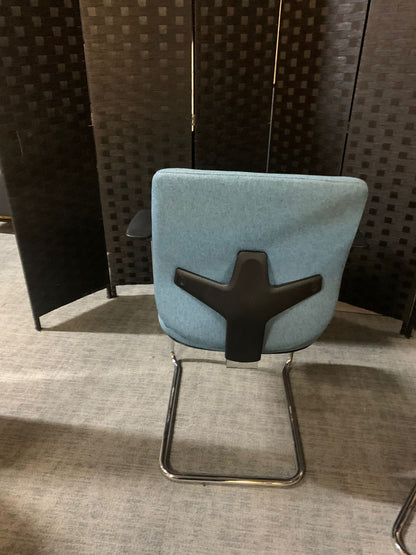 Second hand Orangebox Meeting chair cantilever blue