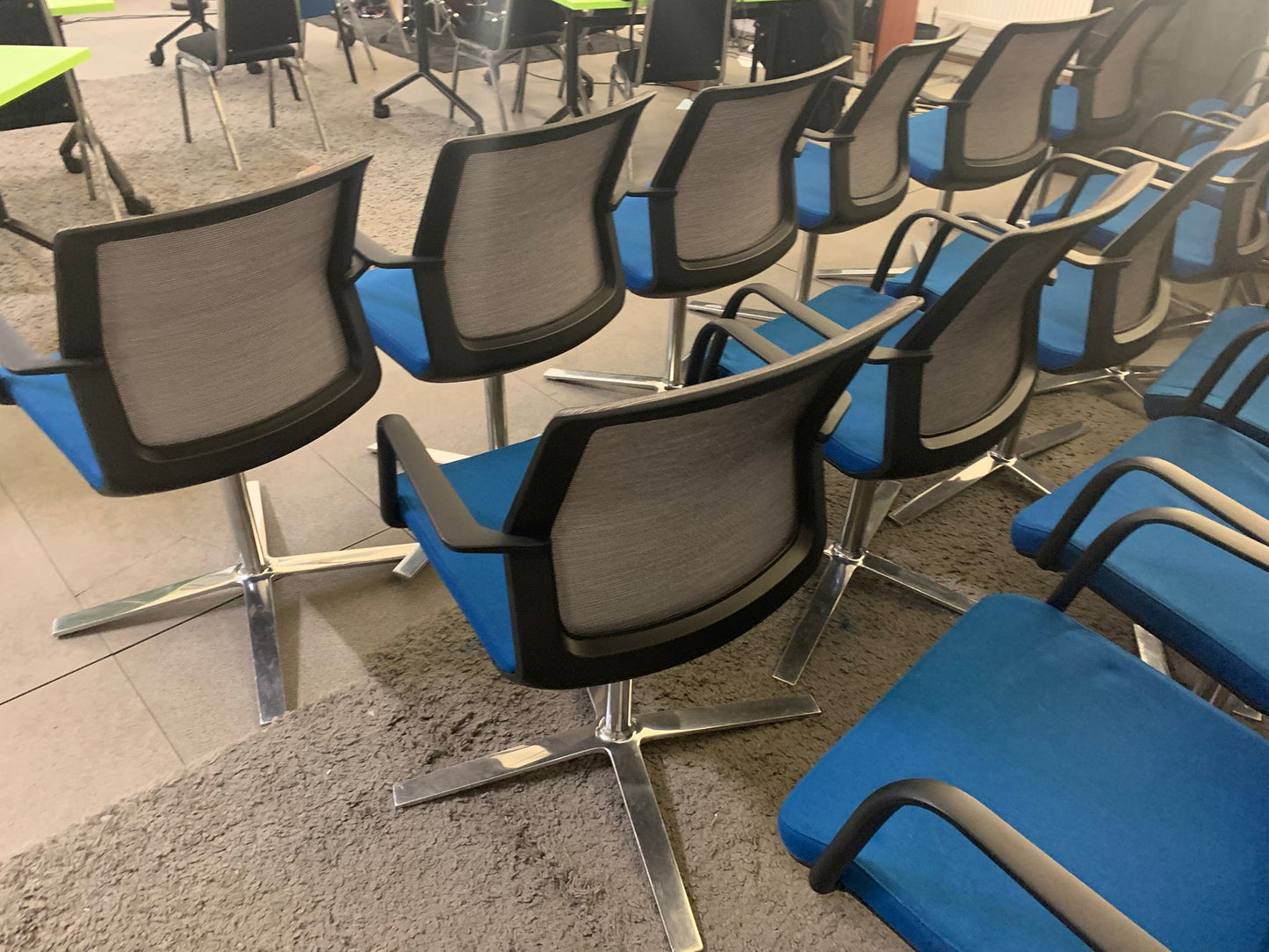 Used Orangebox Workday WD-CFA Meeting chair Blue Grey