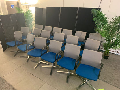 Used Orangebox Workday WD-CFA Meeting chair Blue Grey