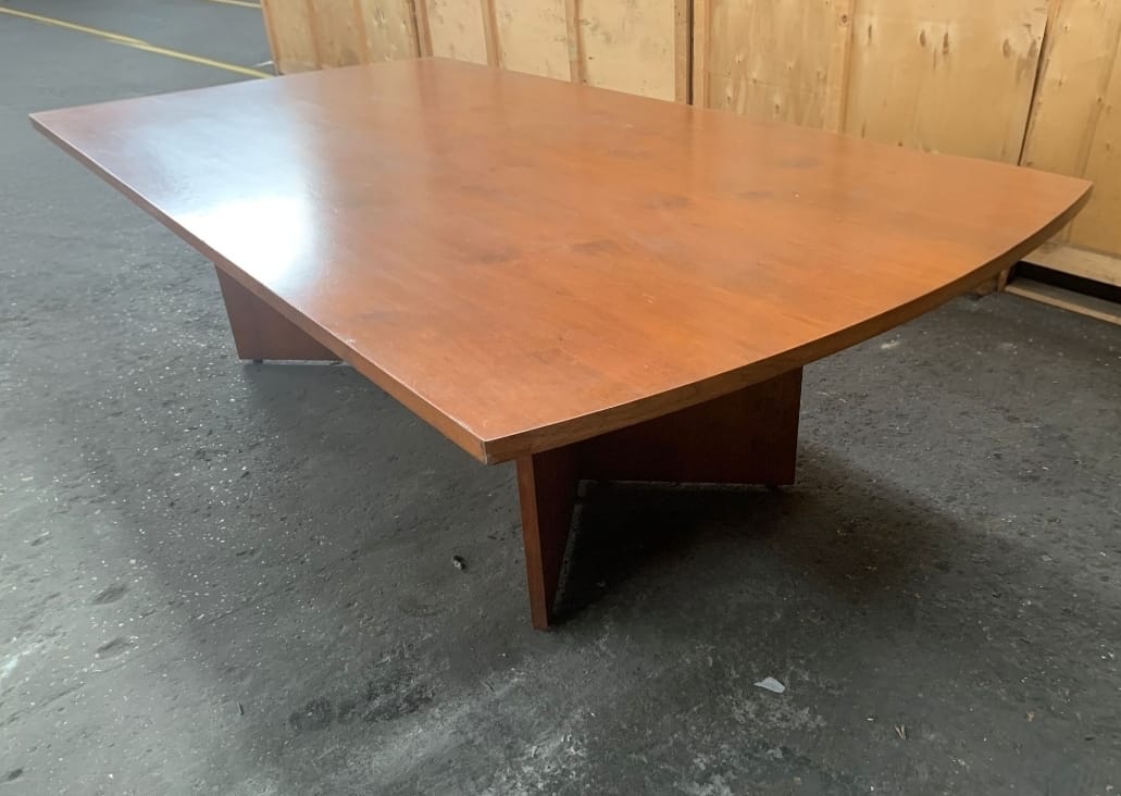 Second hand Boardroom Conference Table Cherry wood finish H 730 x W 1300 x D 2500