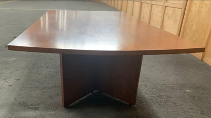 Second hand Boardroom Conference Table Cherry wood finish H 730 x W 1300 x D 2500