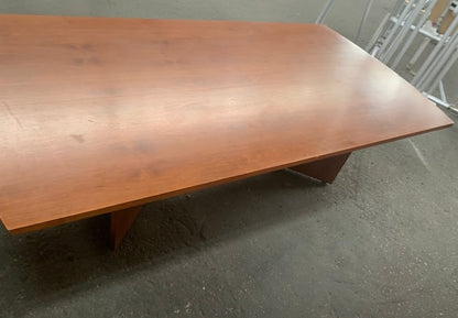Second hand Boardroom Conference Table Cherry wood finish H 730 x W 1300 x D 2500