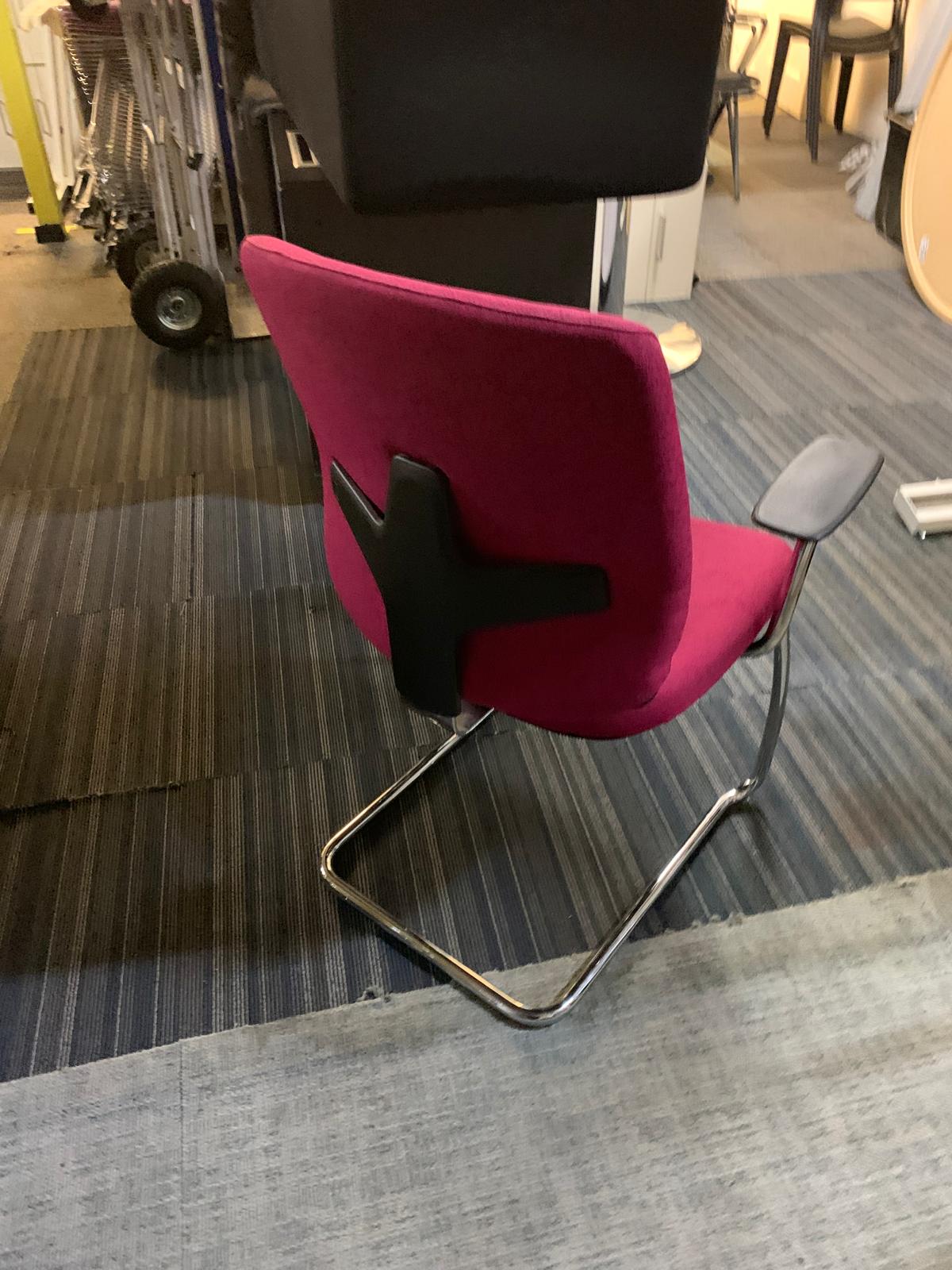 Second hand Orangebox Meeting chair cantilever red