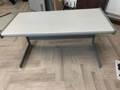 Dove Grey Straight Office Desk Home Office