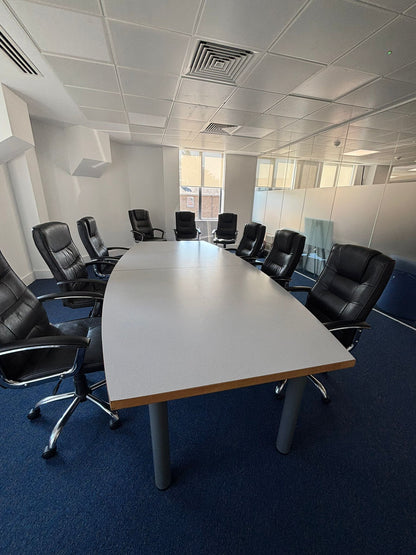 Used Large Speckled Grey Boardroom Office Meeting Conference Table 300cm x 120cm.  £690