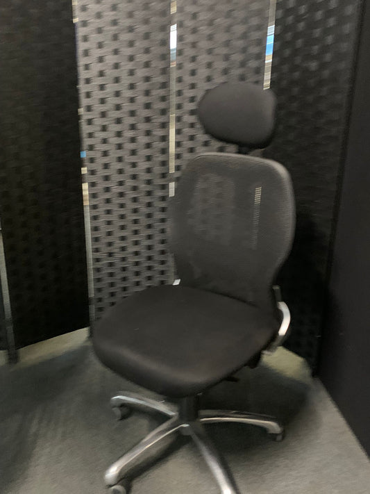 Used office chair high back ergonomic adjustable armless head rest