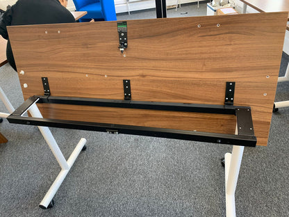 Used office desks computer folding walnut finish home office table 140cm x 60cm