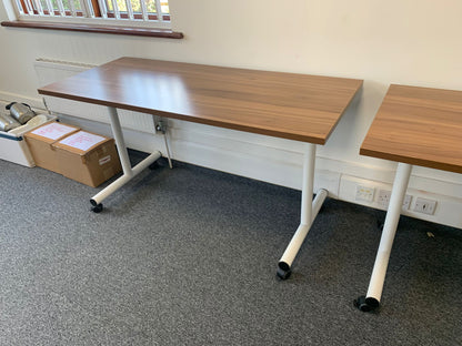 Used office desks computer folding walnut finish home office table 140cm x 60cm