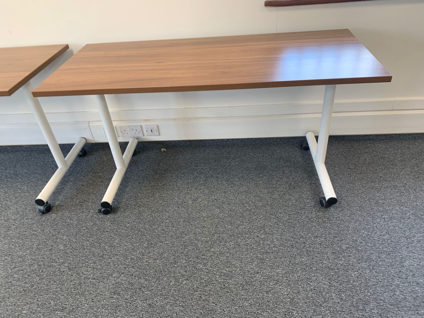 Used office desks computer folding walnut finish home office table 140cm x 60cm