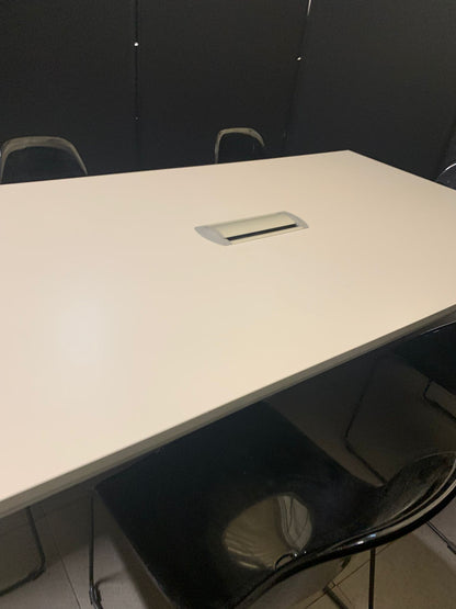 Used boardroom meeting Extra large white conference rectangular table  220cm x 120cm