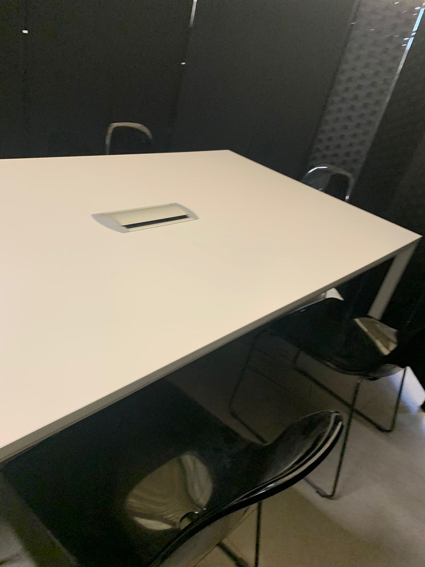 Used boardroom meeting Extra large white conference rectangular table  220cm x 120cm