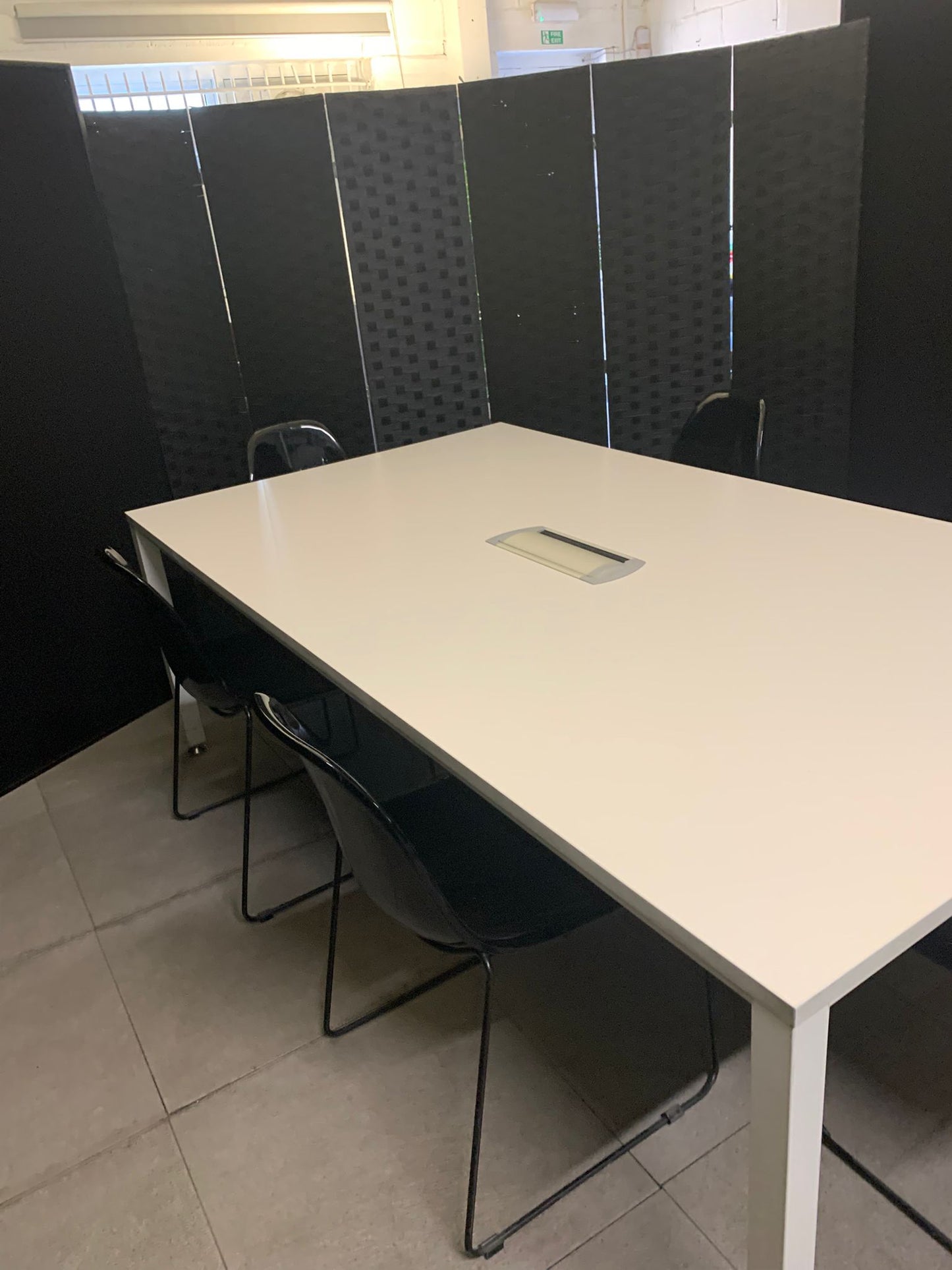 Used boardroom meeting Extra large white conference rectangular table  220cm x 120cm