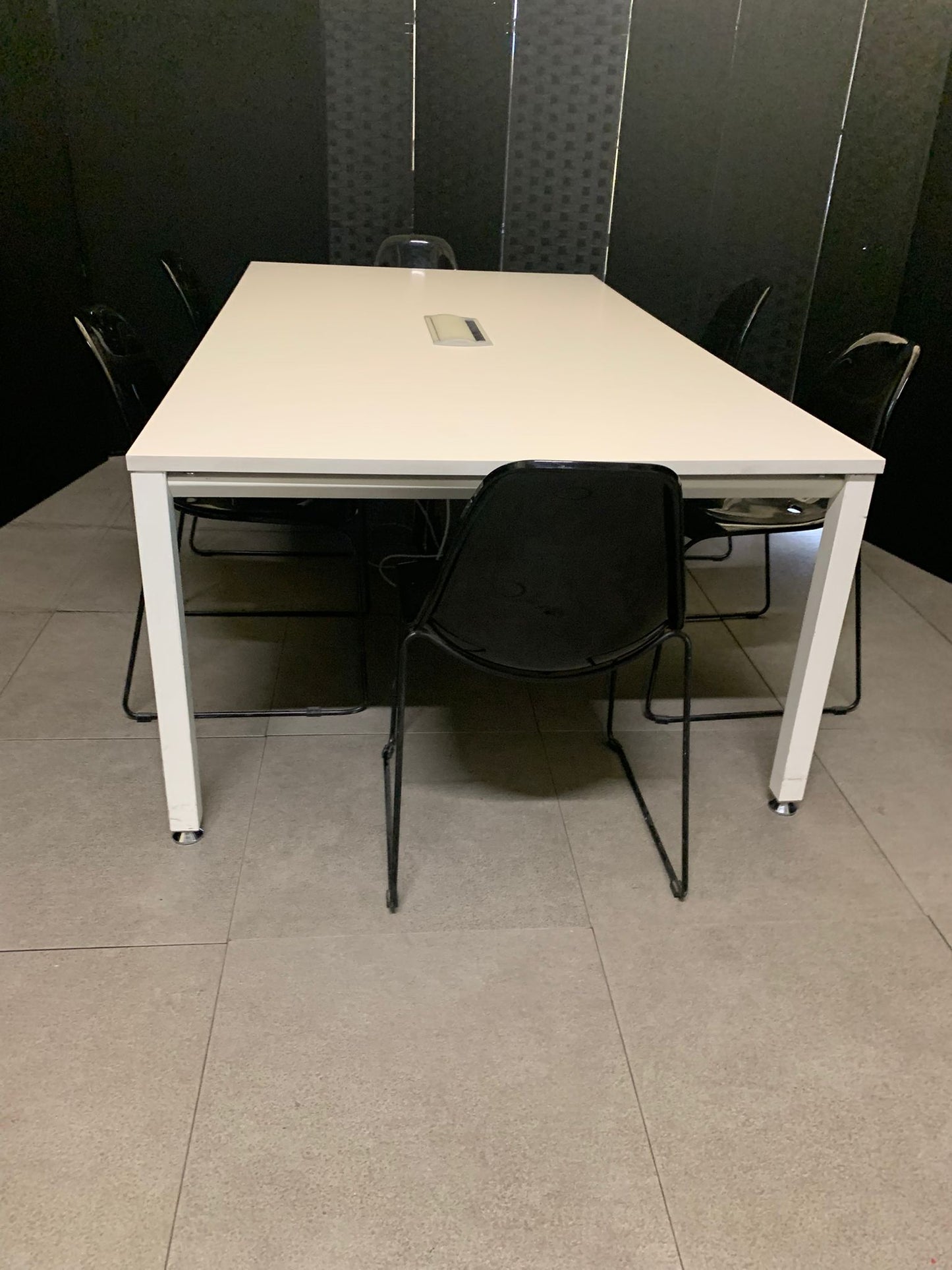 Used boardroom meeting Extra large white conference rectangular table  220cm x 120cm