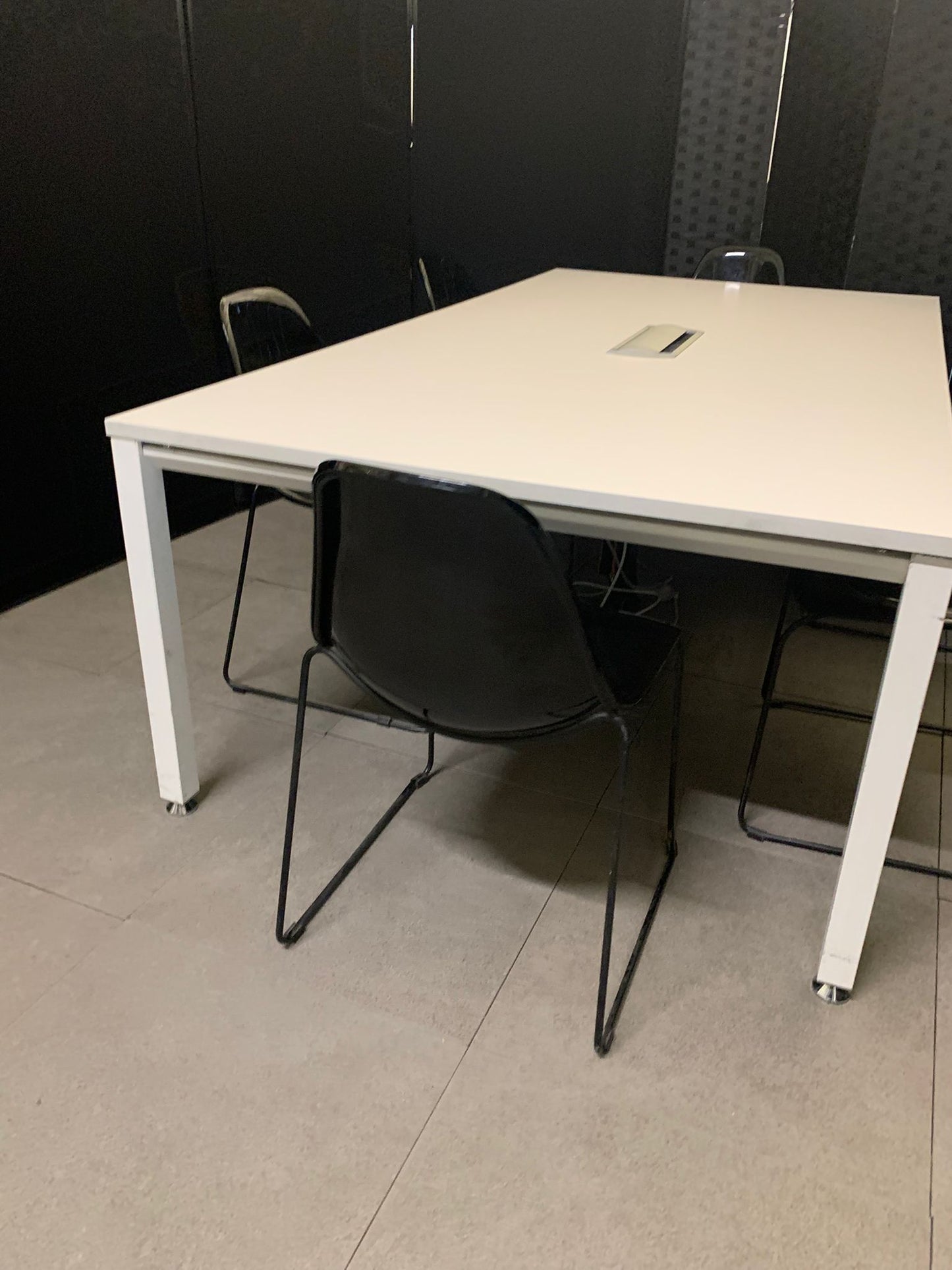 Used boardroom meeting Extra large white conference rectangular table  220cm x 120cm