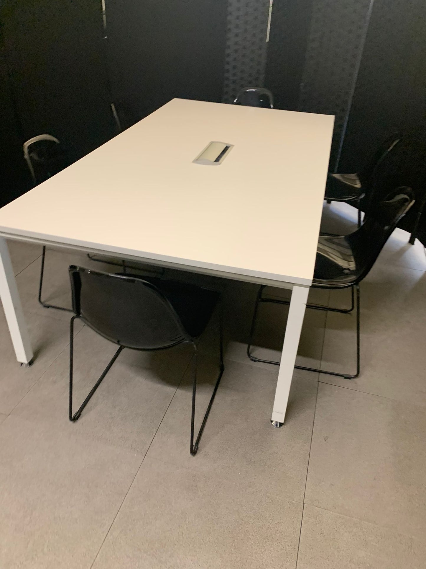 Used boardroom meeting Extra large white conference rectangular table  220cm x 120cm