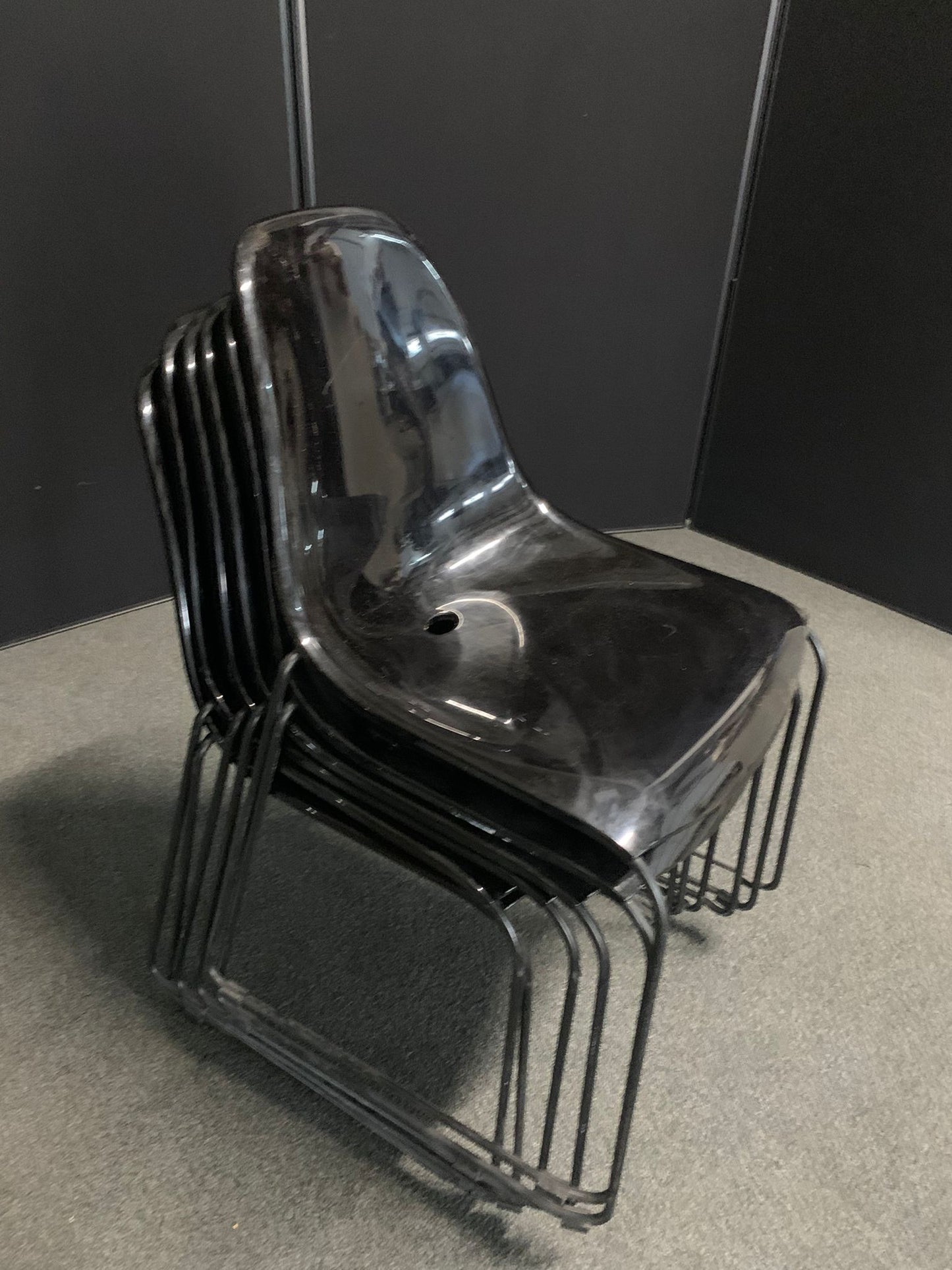 Used second hand Pedrali Day Dream 401 chair with sled base - Black £89 each