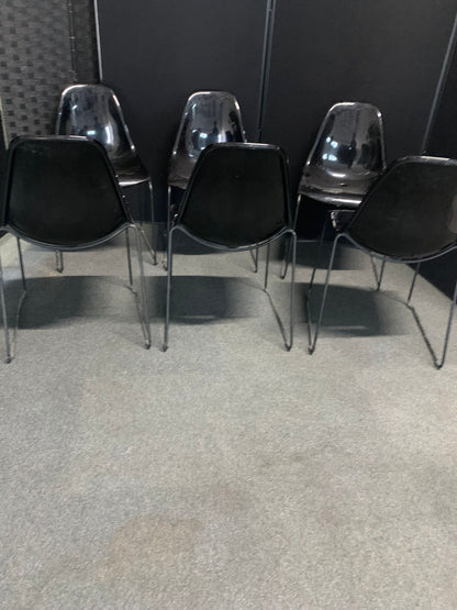 Used second hand Pedrali Day Dream 401 chair with sled base - Black £89 each
