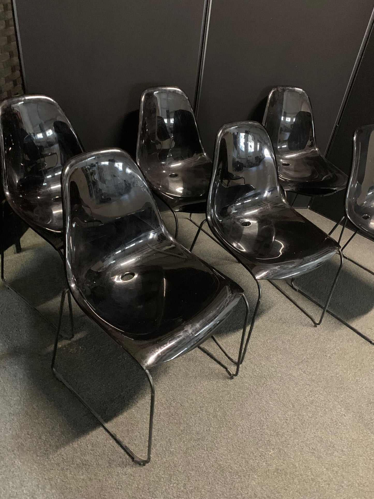 Used second hand Pedrali Day Dream 401 chair with sled base - Black £89 each
