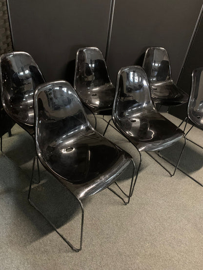 Used second hand Pedrali Day Dream 401 chair with sled base - Black £89 each