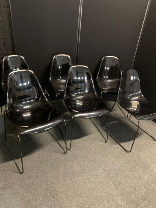 Used second hand Pedrali Day Dream 401 chair with sled base - Black £89 each