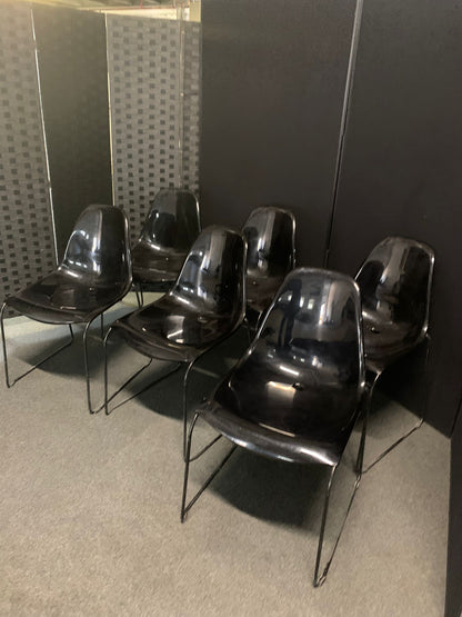 Used second hand Pedrali Day Dream 401 chair with sled base - Black £89 each