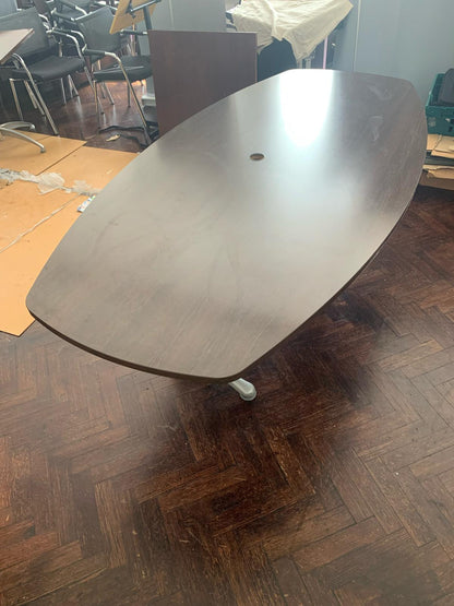 Pre-owned Boardroom table walnut x1 - 220cm x 110cm