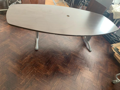 Pre-owned Boardroom table walnut x1 - 220cm x 110cm