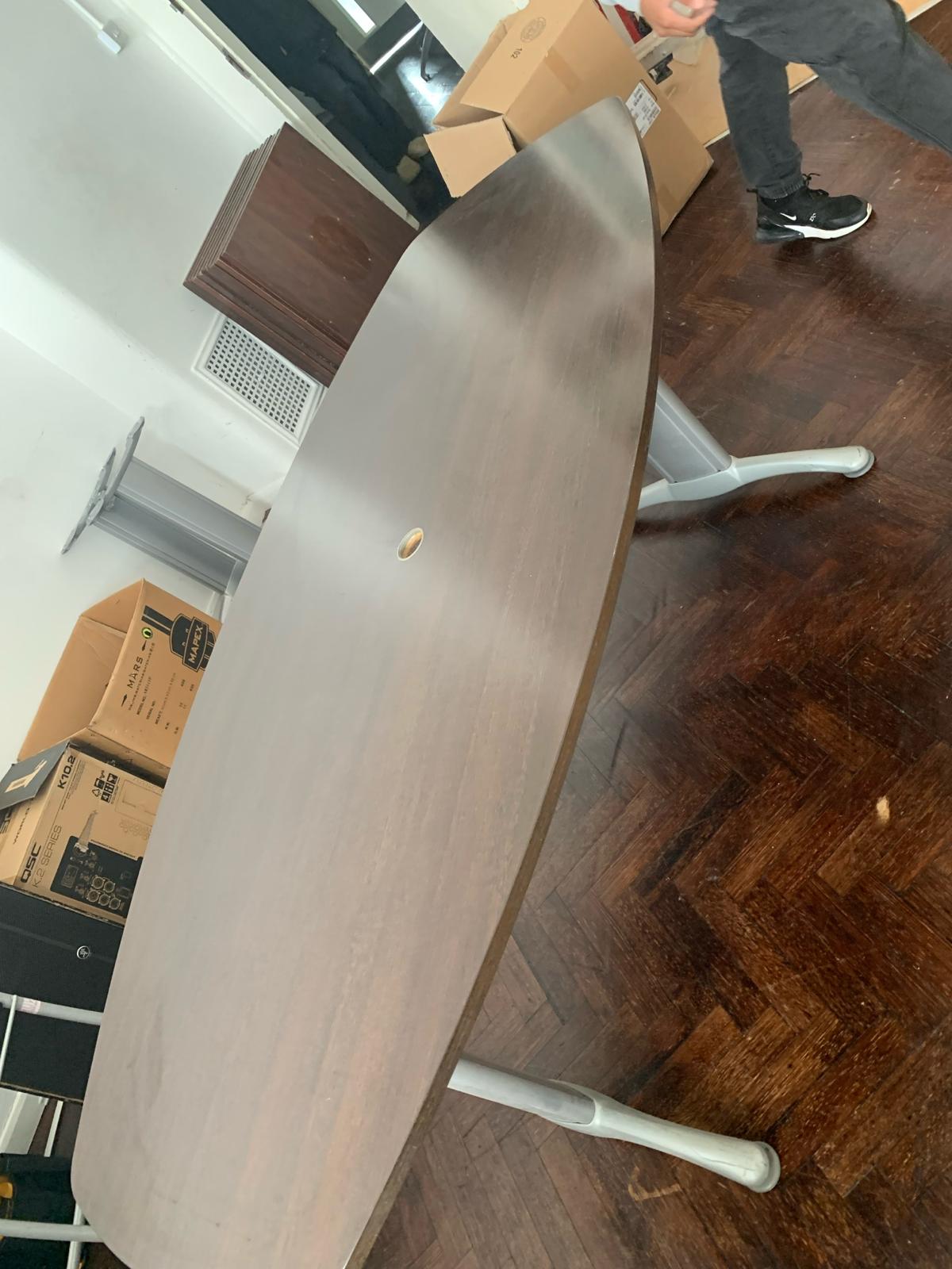 Pre-owned Boardroom table walnut x1 - 220cm x 110cm