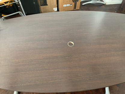 Pre-owned Boardroom table walnut x1 - 220cm x 110cm