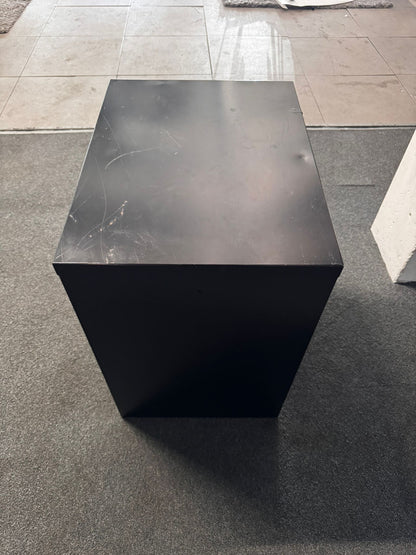Pre-owned two drawer cabinet pedestal Black Bisley   D62cm x H71cm x W47cm