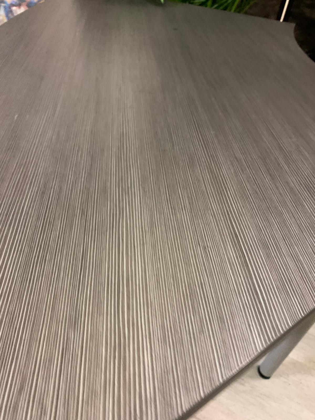 Used Metroplan conference table folding textured grey brown top 136cm x 68cm
