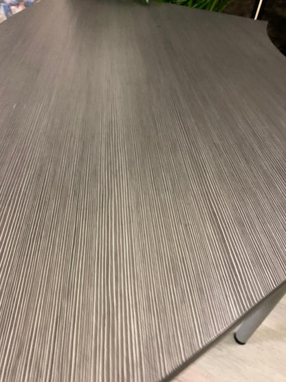 Used Metroplan conference table folding textured grey brown top 136cm x 68cm