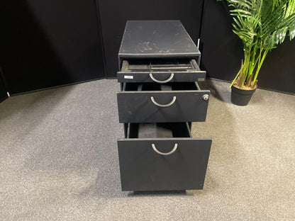 Used Grey deep drawer under desk drawer pedestal storage office £69 each