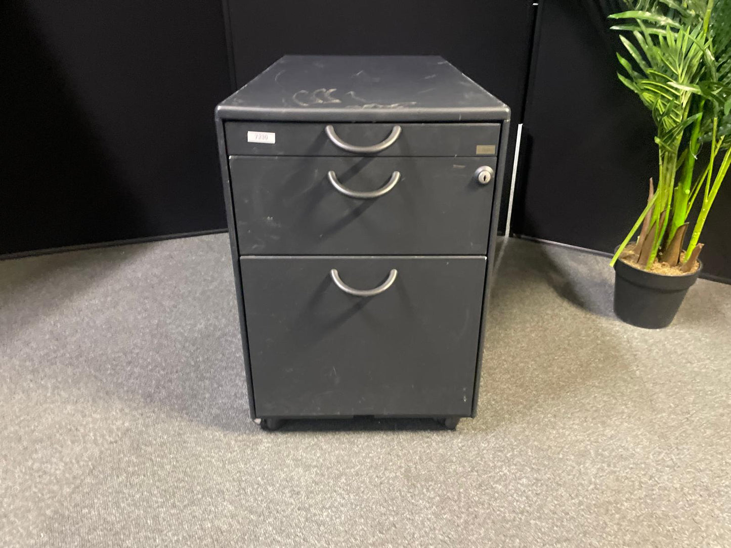 Used Grey deep drawer under desk drawer pedestal storage office £69 each