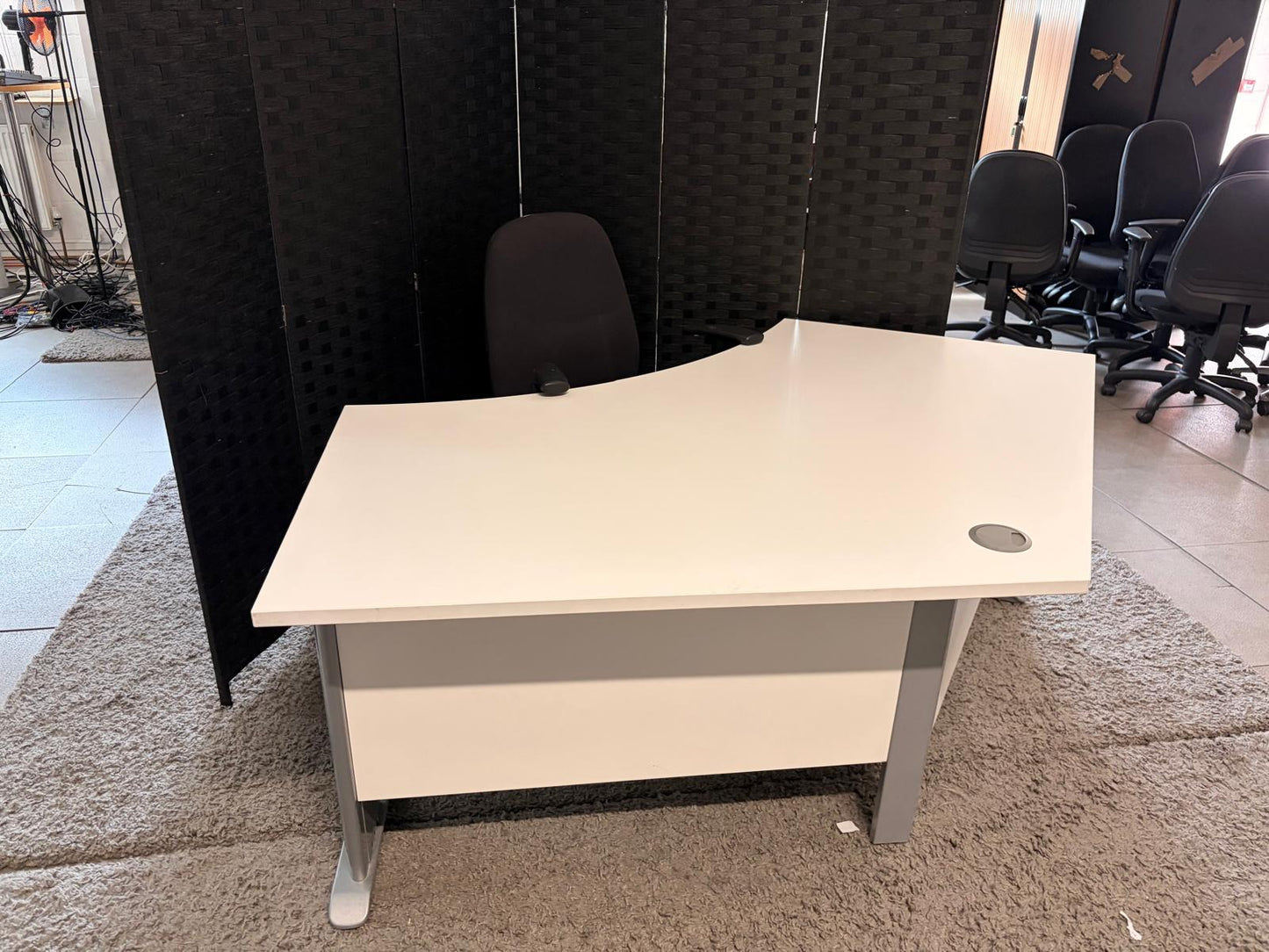 Pre-owned Desk single arc boomerang white 206cm x 80cm