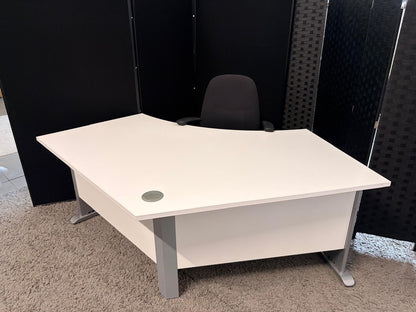 Pre-owned Desk single arc boomerang white 206cm x 80cm