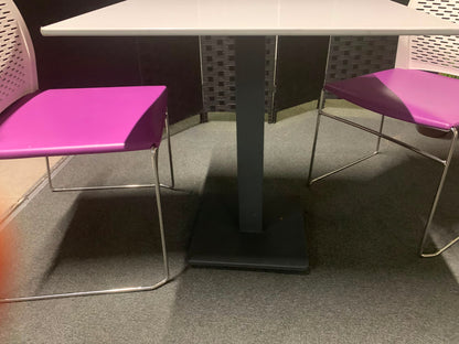 Used Breakout table White canteen meeting office table 70cm x 70cm