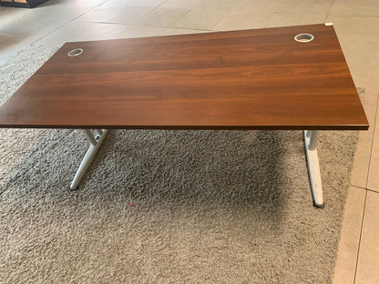 Pre-owned Desk single office walnut 160cm x 80cm