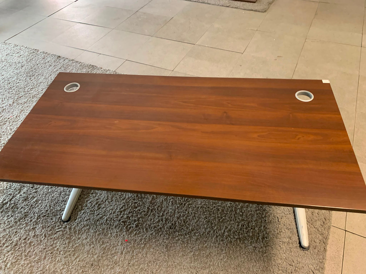 Pre-owned Desk single office walnut 160cm x 80cm
