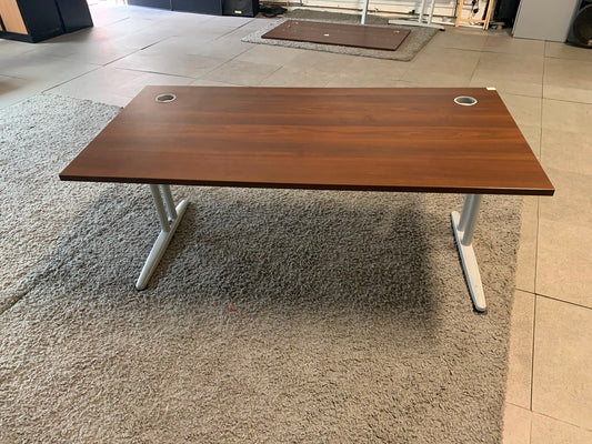 Pre-owned Desk single office walnut 160cm x 80cm