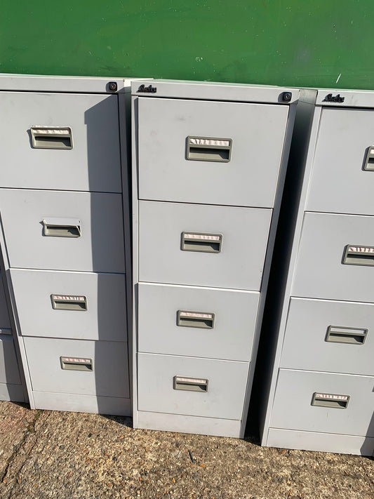 Pre-owned Filing Cabinets Silverline Grey Office 4 drawer H 132cm D 62cm W 46cm