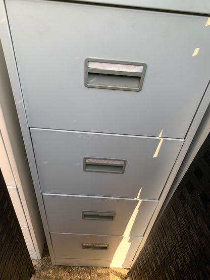 Pre-owned Filing Cabinets Silverline Grey Office 4 drawer H 132cm D 62cm W 46cm