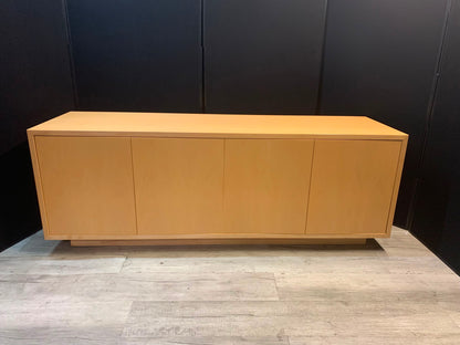 Preowned Credenza Boardroom storage sideboard Office TV stand wood veneer finish H  75cm w  206cm D 60cm