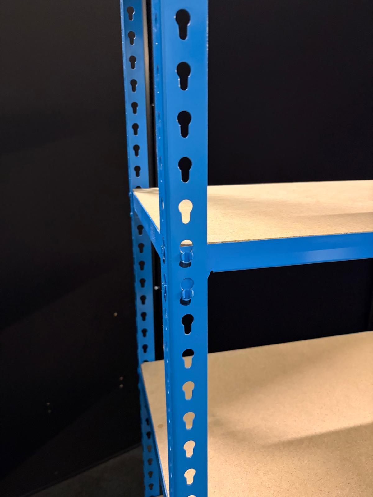 Used Shelving Unit Heavy Duty Office Garage Storage 5 Tier Blue Racking