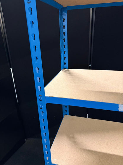 Used Shelving Unit Heavy Duty Office Garage Storage 5 Tier Blue Racking