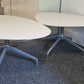 Orangebox low white coffee table with chrome base