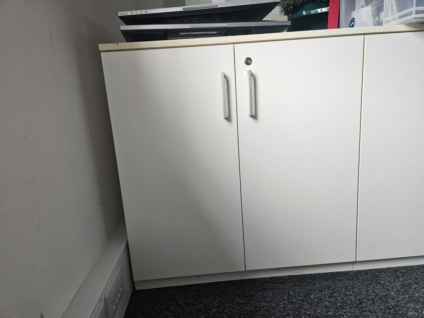 White Office Cupboard Storage Unit